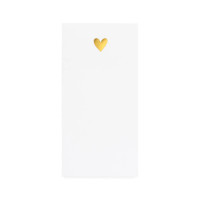 Notepad - Gold Foil Heart List Pads 
