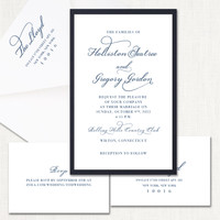 Holliston Navy Wedding Invitations elegant glitter thermography wedding planner Stationery Store & Wedding Invitations by Leslie Store wholesale