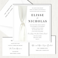 Elisse Square Ribbon Wedding Invitations elegant glitter thermography wedding planner Stationery Store & Wedding Invitations by Leslie Store wholesale
