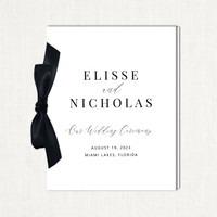 Elisse Ribbon Wedding Programs elegant glitter thermography wedding planner Stationery Store & Wedding Invitations by Leslie Store wholesale