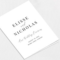 Elisse Wedding Programs