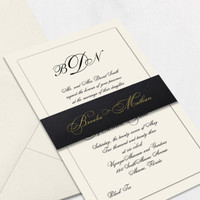 Brooke Belly Band Wedding Invitations Two Layered Leslie Store