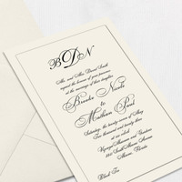 Brooke Ecru Wedding Invitations Two Layered Leslie Store