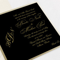 Brooke Square Wedding Invitations Two Layered Leslie Store