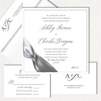 Ashley Ribbon Wedding Invitations elegant glitter thermography wedding planner Stationery Store & Wedding Invitations by Leslie Store wholesale