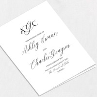 Ashley Wedding Programs