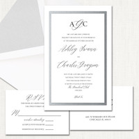 Ashley Silver Wedding Invitations elegant glitter thermography wedding planner Stationery Store & Wedding Invitations by Leslie Store wholesale