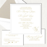 Courtney Square Wedding Invitations Two Layered Leslie Store