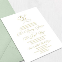 Courtney Wedding Invitations One Layered Leslie Store