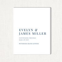 Evelyn Wedding Programs All Wedding Programs Leslie Store