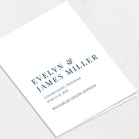 Evelyn Wedding Programs