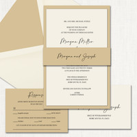 Morgan Belly Band Wedding Invitations Two Layered Leslie Store