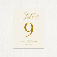 Andrea Blush Table Numbers Table Number Leslie Store