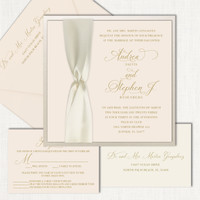 Andrea Blush Square Ribbon Wedding Invitations All Wedding Invitations Leslie Store