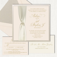 Andrea Blush Square Ribbon Wedding Invitations All Wedding Invitations Leslie Store
