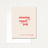 When You Pray Greeting Card KJV CARDS Leslie Store