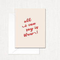 All I can say is WOW Greeting Card All Cards Leslie Store