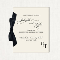 Gabrielle Ribbon Wedding Programs Wedding Programs Leslie Store