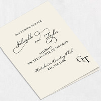 Gabrielle Wedding Programs