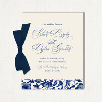 Silvia Ribbon Wedding Programs Wedding Programs Stationery Store & Wedding Invitations by Leslie Store
