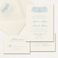 Amelia Wedding Invitations One Layered Stationery Store & Wedding Invitations by Leslie Store