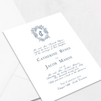 Catherine Wedding Invitations One Layered Leslie Store