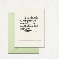 My Strength Greeting Card KJV CARDS Leslie Store