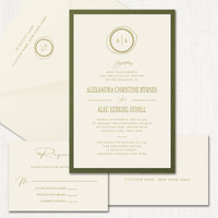 Alexandra Ecru Wedding Invitations Two Layered Stationery Store & Wedding Invitations by Leslie Store