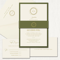 Alexandra Belly Band Wedding Invitations Two Layered Stationery Store & Wedding Invitations by Leslie Store
