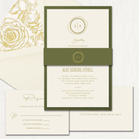 Alexandra Belly Band Wedding Invitations Two Layered Stationery Store & Wedding Invitations by Leslie Store