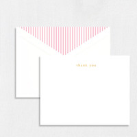 Thank You, Pink Pinstripe Note Set