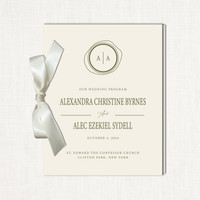 Alexandra Ribbon Wedding Programs Wedding Programs Stationery Store & Wedding Invitations by Leslie Store