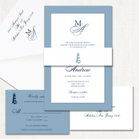 Madison Belly Band Wedding Invitations Two Layered Leslie Store