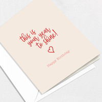 This is Your Year to Shine Greeting Card All Cards Leslie Store