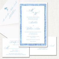 Madeline Blue Wedding Invitations Three Layered Leslie Store