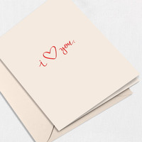 I Love You Greeting Card All Cards Leslie Store