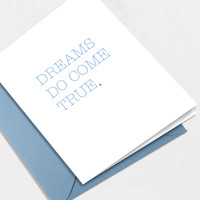 Dreams Do Come True Greeting Card All Cards Leslie Store
