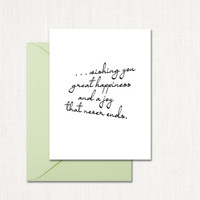 Wishing You Great Happiness Greeting Card All Cards Leslie Store