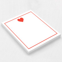 Heart Notepad Personalized Notepads Leslie Stationery Store