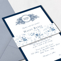Haley Belly Band Wedding Invitations Two Layered Leslie Store
