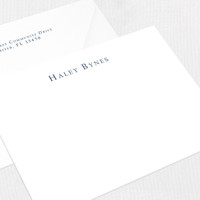 Haley Flat Notecard Custom Stationery Leslie Stationery Store