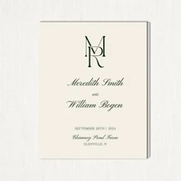 Meredith Wedding Programs Wedding Programs Leslie Store