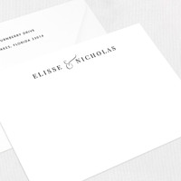 Elisse Couples Personalized Stationery Card