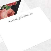 Elisse Couples Flat Notecard Stationery For Couples Leslie Stationery Store