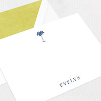 Evelyn Flat Notecard Custom Stationery Leslie Stationery Store
