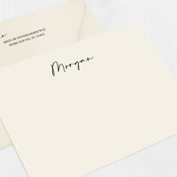 Morgan Flat Notecard Custom Stationery Leslie Stationery Store