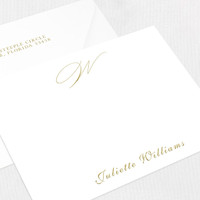 Juliette Flat Notecard Custom Stationery Leslie Stationery Store