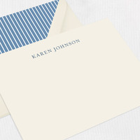 Karen Flat Notecard Custom Stationery Leslie Stationery Store