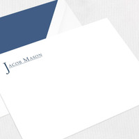 Jacob Flat Notecard Custom Stationery Leslie Stationery Store