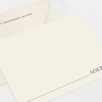 Aoeryn Flat Notecard Custom Stationery Leslie Stationery Store